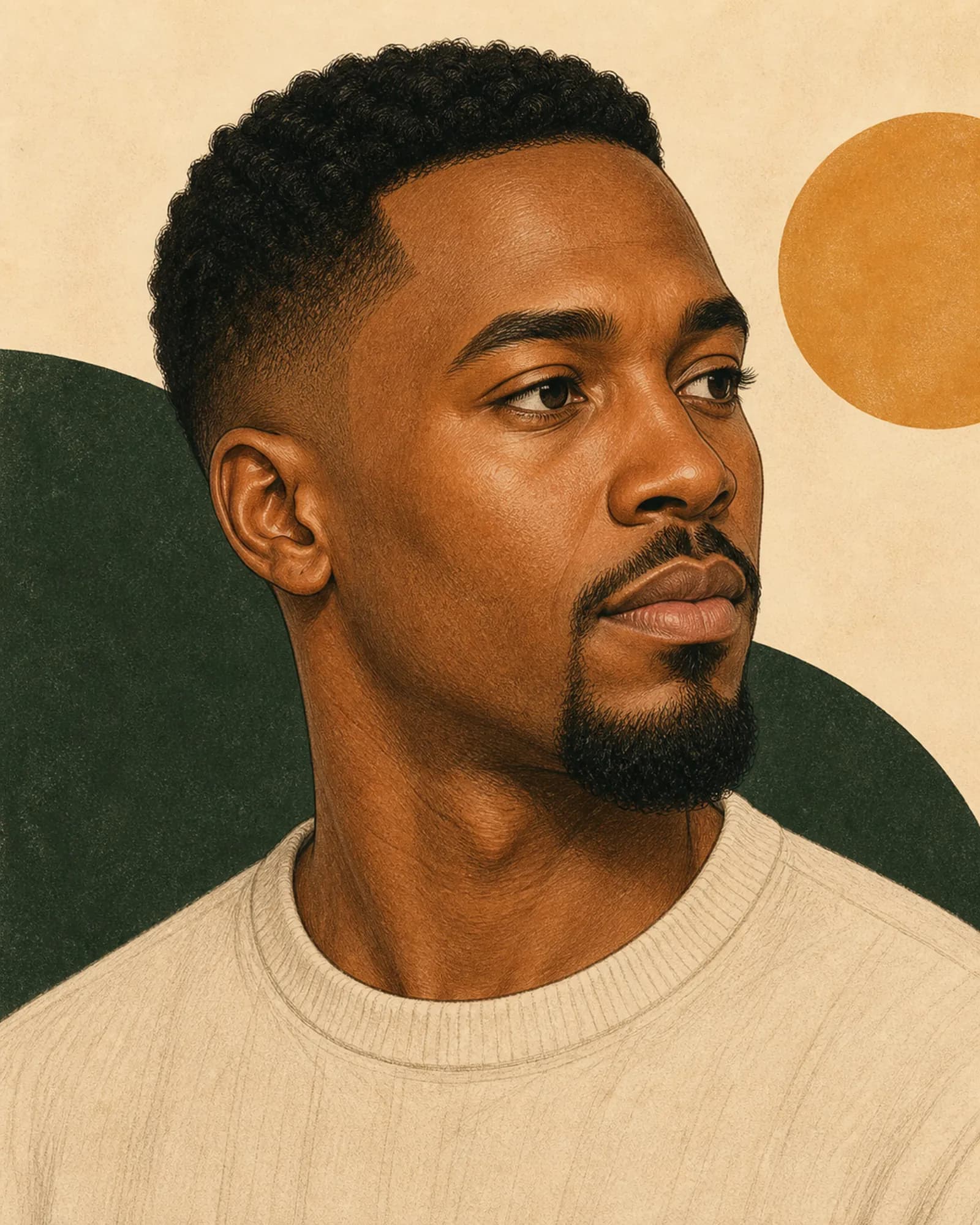 Goatee beard-style illustration