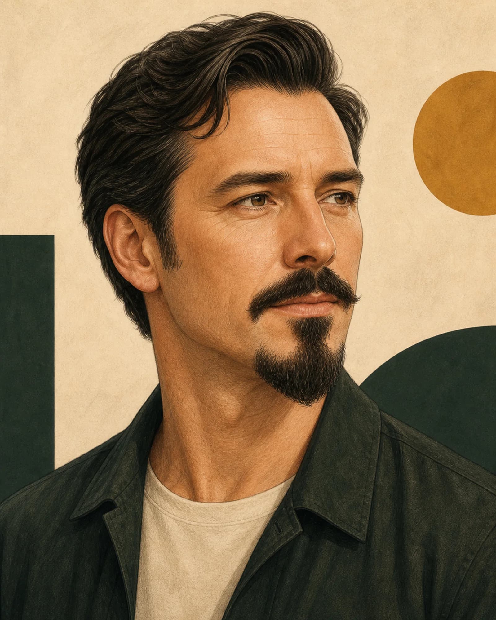 Van Dyke beard-style illustration